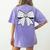Music Notes Coquette Bow Music Teacher School Musician Band Women's Comfort Colors T-Shirt Back Print Violet Music Notes Coquette Bow Music Teacher School Musician Band Women's Comfort Colors T-Shirt Back Print Violet
