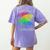 Nerdy Darwin's Finches Evolution Science Biology Teacher Women's Comfort Colors T-Shirt Back Print Violet