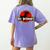 Nerdy No Internet Dinosaur Computer Science Teacher Women's Comfort Colors T-Shirt Back Print Violet
