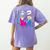 Nerdy Pythagoras Fighting Over C Squared Math Teacher Women's Comfort Colors T-Shirt Back Print Violet