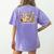 Occupational Therapy Fall Autumn Pumpkin Flower OTA Teacher Women's Comfort Colors T-Shirt Back Print Violet