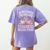 In October 2nd Grade Teachers Wear Pink Ribbon Breast Cancer Women's Comfort Colors T-Shirt Back Print Violet