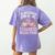 In October Pre-K Teachers Wear Pink Ribbon Breast Cancer Women's Comfort Colors T-Shirt Back Print Violet