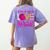 In October We Wear Pink Love Teacher Breast Cancer Awareness Women's Comfort Colors T-Shirt Back Print Violet In October We Wear Pink Love Teacher Breast Cancer Awareness Women's Comfort Colors T-Shirt Back Print Violet