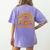 One Thankful Math Teacher Thanksgiving Autumn Fall Rainbow Women's Comfort Colors T-Shirt Back Print Violet