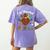 One Thankful PE Teacher Turkey Thanksgiving -Adults & Kids Classic Fit Polyester 100 Short Sleeve Women's Comfort Colors T-Shirt Back Print Violet