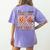 One Thankful Teacher Thanksgiving Groovy Fall Autumn Teacher Women's Comfort Colors T-Shirt Back Print Violet One Thankful Teacher Thanksgiving Groovy Fall Autumn Teacher Women's Comfort Colors T-Shirt Back Print Violet