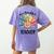 One Thankful Teacher Turkey Pencil Thanksgiving Teachers Women's Comfort Colors T-Shirt Back Print Violet