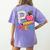 P Is For Pre K Teacher Student Pencil Apple Back To School Women's Comfort Colors T-Shirt Back Print Violet
