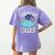 Pajama Day School Spirit Week Fun Cloud Teacher Student Women's Comfort Colors T-Shirt Back Print Violet