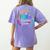 PARA Dream Team Teacher Paraprofessional Paraeducator Women's Comfort Colors T-Shirt Back Print Violet