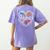 Para Heart Paraprofessional Teacher Paraeducator Women's Comfort Colors T-Shirt Back Print Violet
