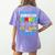 Parallel Lines Math Pun – Teacher Humor Women's Comfort Colors T-Shirt Back Print Violet