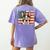 Patriotic Boston Terrier Dog Lover USA Flag 4th Of July For Men Women Kids Women's Comfort Colors T-Shirt Back Print Violet
