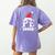 PE Squad Christmas PE Teacher Matching Xmas Women's Comfort Colors T-Shirt Back Print Violet
