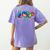 Peace Love Physical Education Tie Dye Sports PE Teacher Women's Comfort Colors T-Shirt Back Print Violet