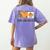 Peace Love Visuals Sped Teacher Pumpkin Skeleton Halloween Women's Comfort Colors T-Shirt Back Print Violet