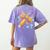 Pencil Leopard Coquette Bow Teacher Life Back To School Women's Comfort Colors T-Shirt Back Print Violet Pencil Leopard Coquette Bow Teacher Life Back To School Women's Comfort Colors T-Shirt Back Print Violet