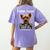 Personal Stalker I'Ll Follow You Wherever You Go Yorkie Women's Comfort Colors T-Shirt Back Print Violet