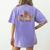 Personalized Name Teacher Mrs Young Back To School Custom Women's Comfort Colors T-Shirt Back Print Violet