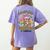 Phonemes Graphemes Caffeine Back To School Reading Teacher Women's Comfort Colors T-Shirt Back Print Violet