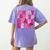 Pink Fourth Grade Era 4th Back To School Grade Teacher Women's Comfort Colors T-Shirt Back Print Violet