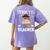 Pirate Math Teacher Skull Pirate Halloween Costume Women's Comfort Colors T-Shirt Back Print Violet