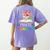 Pirate Teacher Halloween Skull Adult Women's Comfort Colors T-Shirt Back Print Violet