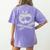 Pirate Teacher Women's Comfort Colors T-Shirt Back Print Violet
