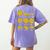 Pizza Salami Cheese Quick Math Fractions Math Teachers For Men Women Girls Kids Women's Comfort Colors T-Shirt Back Print Violet