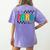 Pre-K Paraprofessional Teacher Back To School Vibes Women's Comfort Colors T-Shirt Back Print Violet Pre-K Paraprofessional Teacher Back To School Vibes Women's Comfort Colors T-Shirt Back Print Violet