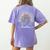 Pre-K Teacher Leopard Boho Rainbow Back To School Women's Comfort Colors T-Shirt Back Print Violet