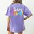 Pre-k Team Pencil Teacher Student Back To School Girls Women's Comfort Colors T-Shirt Back Print Violet