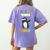 Pre-K Vibes Only Penguin Teachers Kids Back To School Women's Comfort Colors T-Shirt Back Print Violet