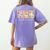 Preppy Goose Teacher Trick Or Teach Halloween Teacher Goose Women's Comfort Colors T-Shirt Back Print Violet