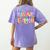 Preppy Kindergarten First Day Of School Teachers Girls Boys Women's Comfort Colors T-Shirt Back Print Violet
