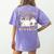 Preschool Boo Crew Groovy Halloween Floral Ghost Teacher Men Women Kids Women's Comfort Colors T-Shirt Back Print Violet