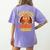 Preschool Gobble Squad Cute Turkey Thanksgiving Teacher Women's Comfort Colors T-Shirt Back Print Violet Preschool Gobble Squad Cute Turkey Thanksgiving Teacher Women's Comfort Colors T-Shirt Back Print Violet