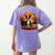 Pumpkin Boston Terrier Costume On Boston Terrier Halloween Women's Comfort Colors T-Shirt Back Print Violet