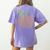 Pumpkin Music Notes Fall Teacher Autumn Halloween Women's Comfort Colors T-Shirt Back Print Violet