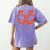Pumpkin Pi Pie Math Thanksgiving Science Teacher Women's Comfort Colors T-Shirt Back Print Violet