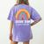 Rainbow Pencil Dream Exceptional Education Team SPED Teacher Women's Comfort Colors T-Shirt Back Print Violet