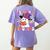 Read More Books Ghost Reading Book Teacher Halloween Women's Comfort Colors T-Shirt Back Print Violet