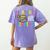 Readers Are Leaders Reading Book Lover Teacher Women Men Kid Women's Comfort Colors T-Shirt Back Print Violet