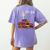 Reading Books Librarian Reader Nerd I'm Ok Teacher School Women's Comfort Colors T-Shirt Back Print Violet
