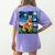 Red Heeler Starry Night Cattle Dog Colorful Art By Aja For Men Women Girls Kids Women's Comfort Colors T-Shirt Back Print Violet