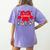 Red Ribbon Week Awareness For Students And Teachers Men Women Girls Kids Women's Comfort Colors T-Shirt Back Print Violet