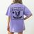 Retro Boston Terrier Coffee Dog Mom Coffee Lover Women's Comfort Colors T-Shirt Back Print Violet