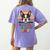 Retro Boston Terrier Dad Women's Comfort Colors T-Shirt Back Print Violet