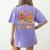 Retro Fall In Love With Learning Autumn Pumpkin Teacher Kids Women's Comfort Colors T-Shirt Back Print Violet